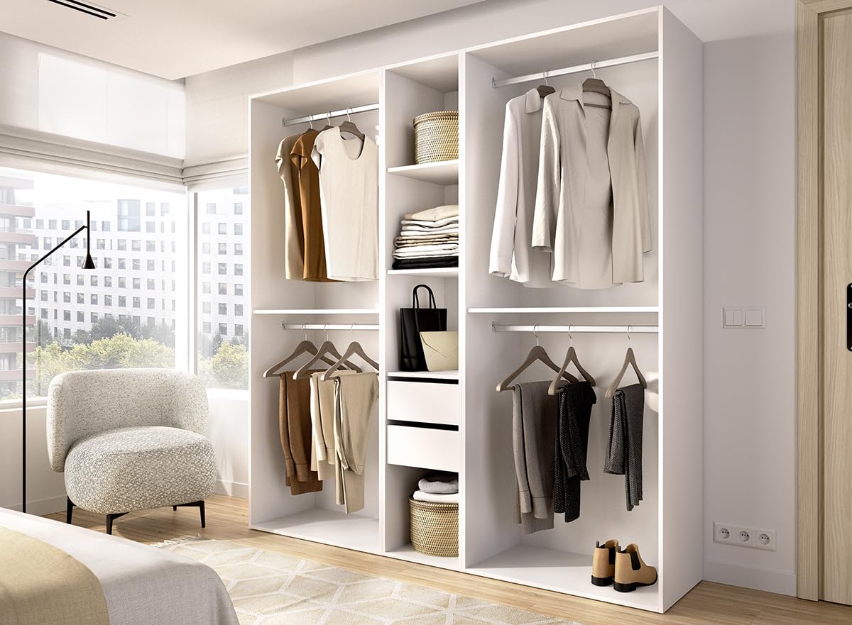 DEKIT Grupo RIMOBEL-Conjunto Armario-VESTIDOR con Trasera Reversible
