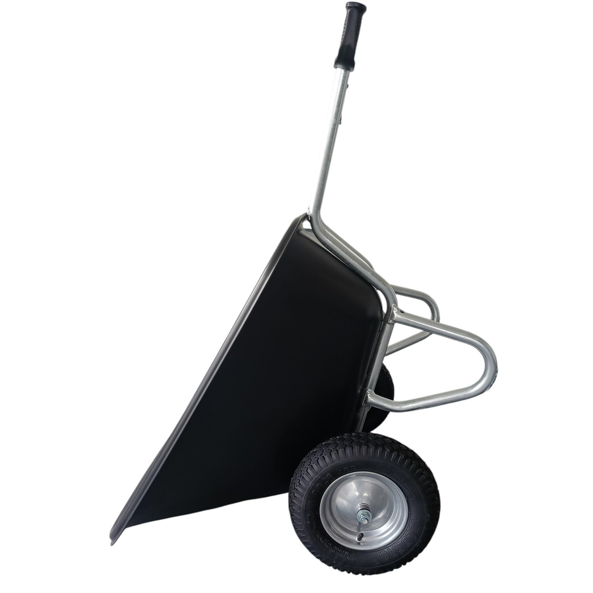 Schubkarre Agro 290L Schubkarre 290 Liter bis 250kg Luftreifen mit Stahlfelge verzinkt Garten Bauschubkarre Gartenschubkarre 2 Rad 400-8 Silber 4PR Luft