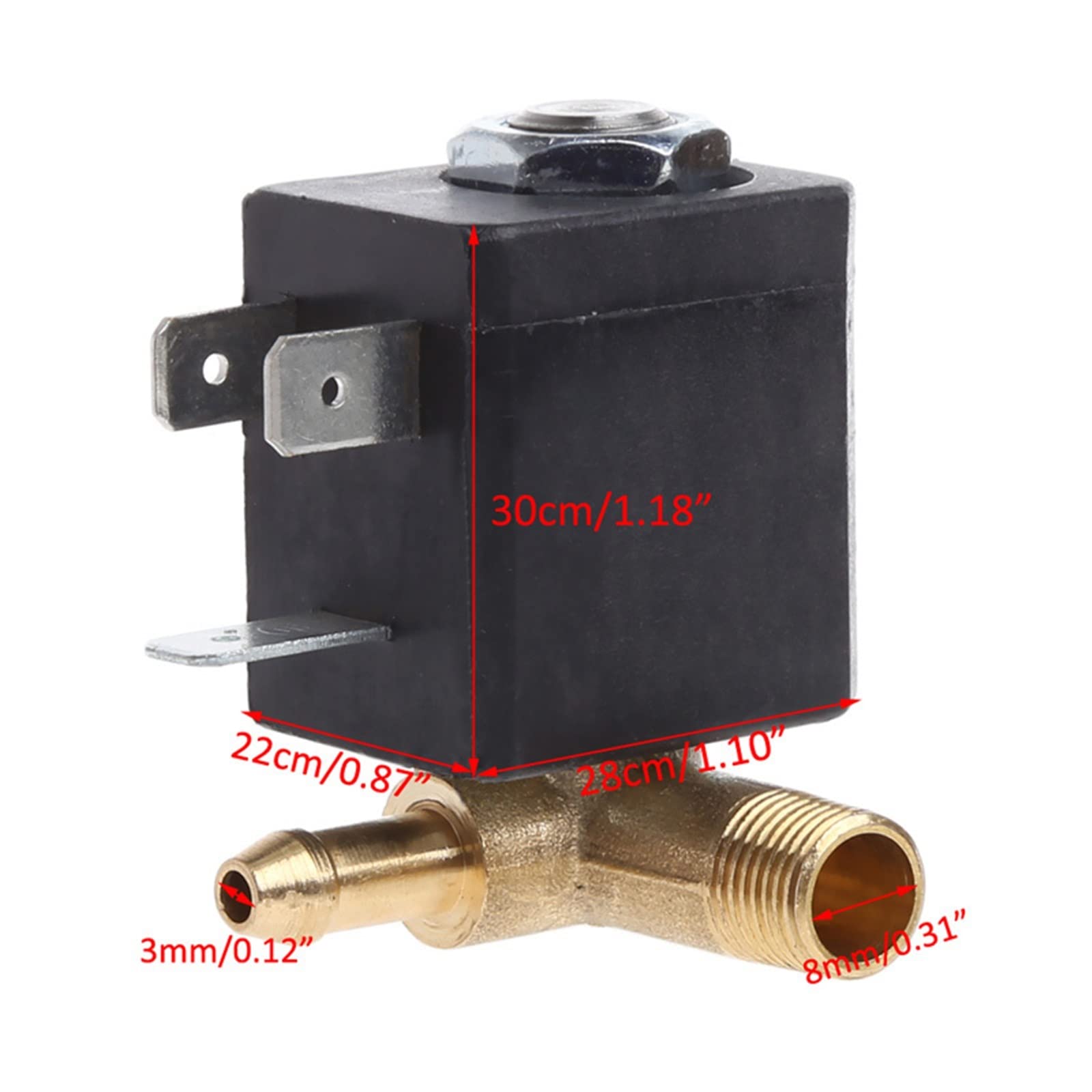 Kanüle N/C AC 230V G1/8 Quot; Messing Dampfluftgenerator Wassermagnetventil 1St