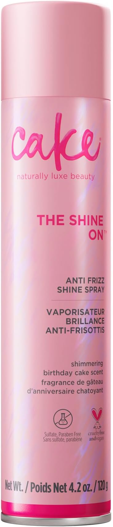 Anti Frizz Shine Spray, The Shine On - Blocks Humidity for Smooth, Frizz Free, Shiny Hair - Safflower, Sweet Almond, Moringa & Argan Oil - For All Hair Types - 4.2 Oz