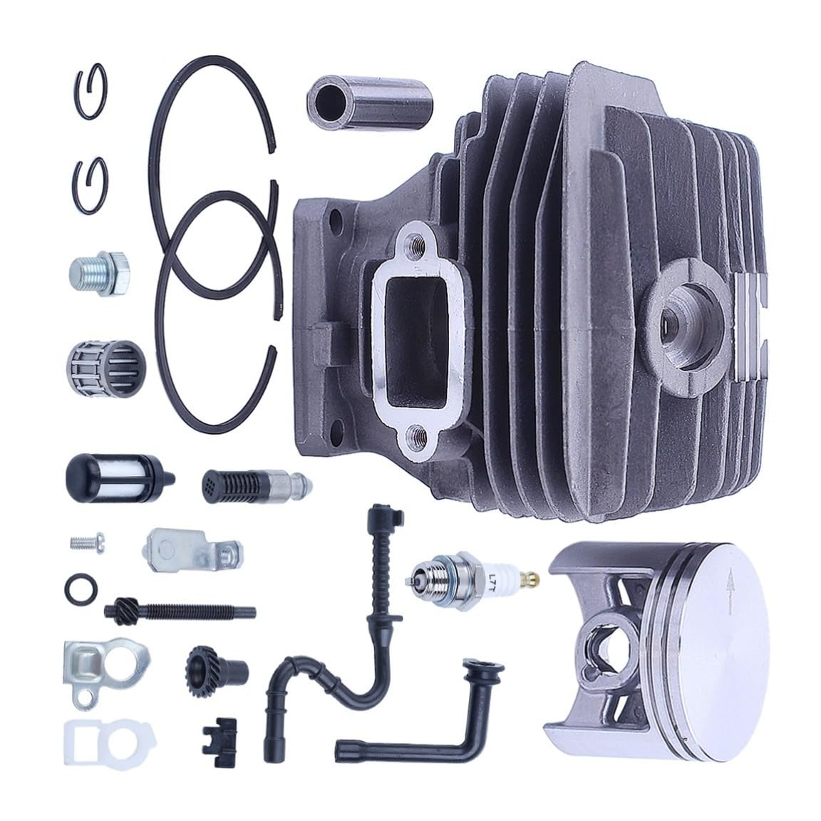 Kit de pistón de cilindro de 52 mm compatible con Stihl MS460 046, filtro de aceite y combustible, ajustador de cadena, accesorios for motor de motosierra de 2 tiempos.