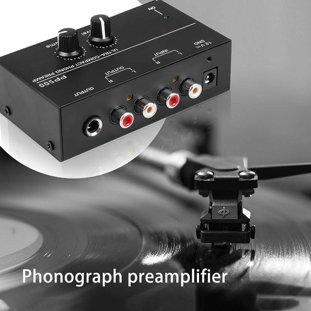 moonsun PP500 Pre Amp Preamplificatore Phono con Level Volume Control Spina EU