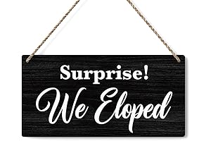 Rustic Wedding Sign Surprise We Eloped