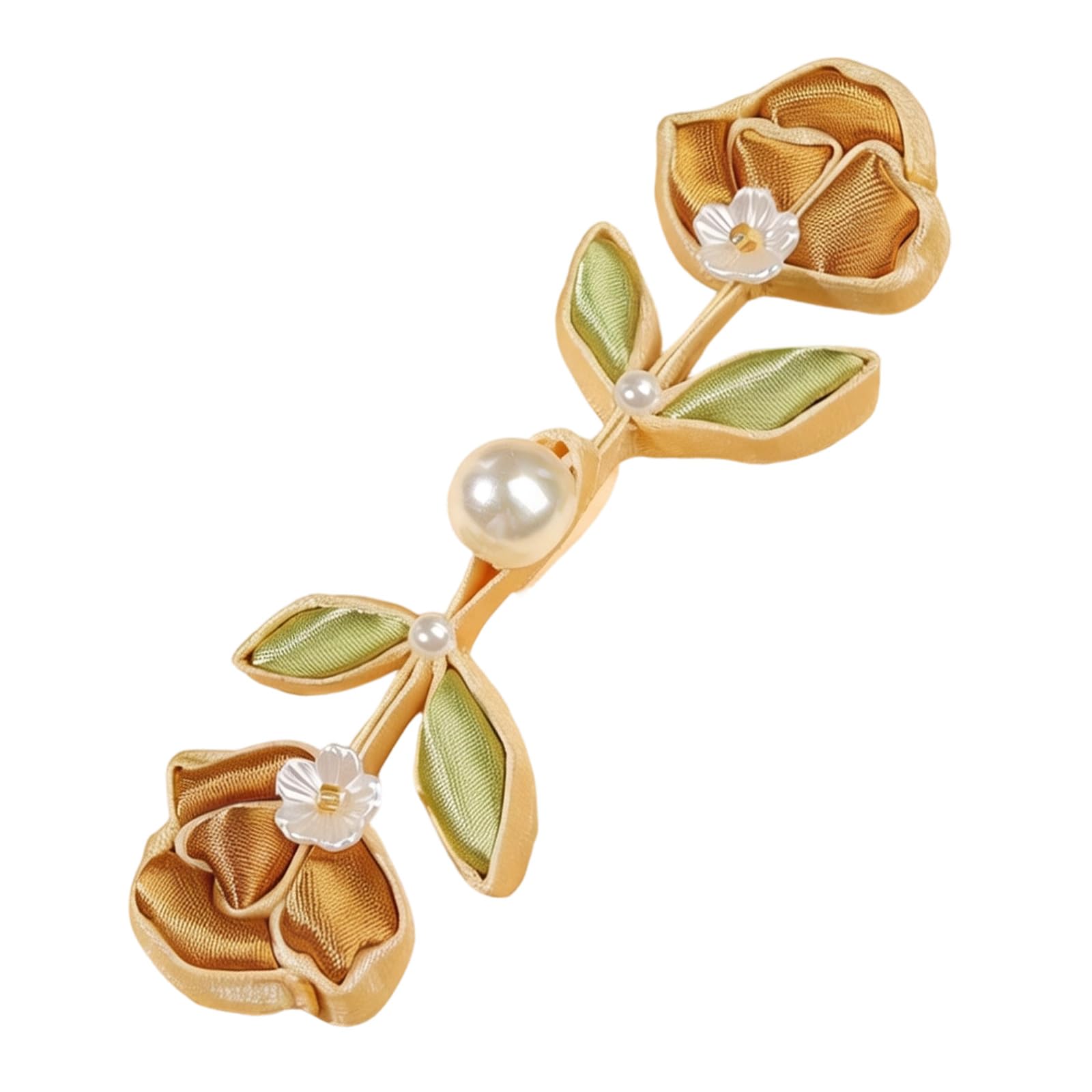 Btgghytr Pearls Flower Oriental Fabric Button Closure Cheongsam Knot Button Fasteners for Cheongsam Dress Garment Making Flower Tie