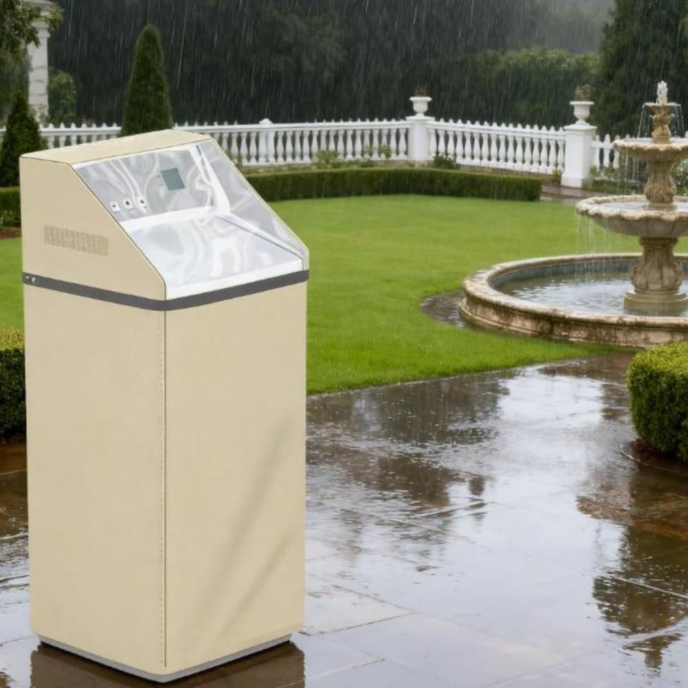 Copertura per serbatoio addolcitore d'acqua per esterni, copertura per addolcitore d'acqua resistente, tripli strati con finestra in PVC trasparente, 40 x 50 x 119 cm