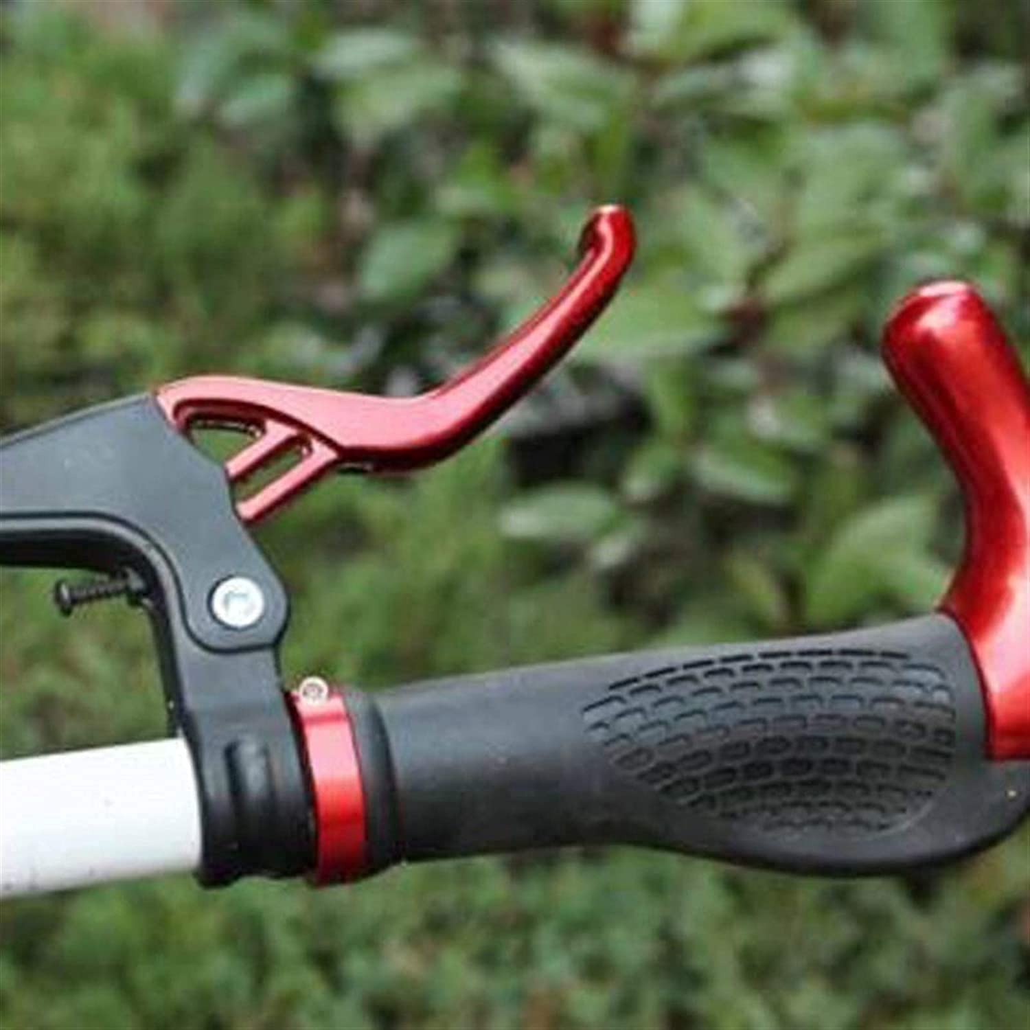BATLAM Maniglia del Freno della Bicicletta 2- Bicicletta Leggera in Alluminio MTB in Bici Leve Freno Ciclismo 4 Colori Leve Freno Bicicletta (Color : Silver) (Rosso)