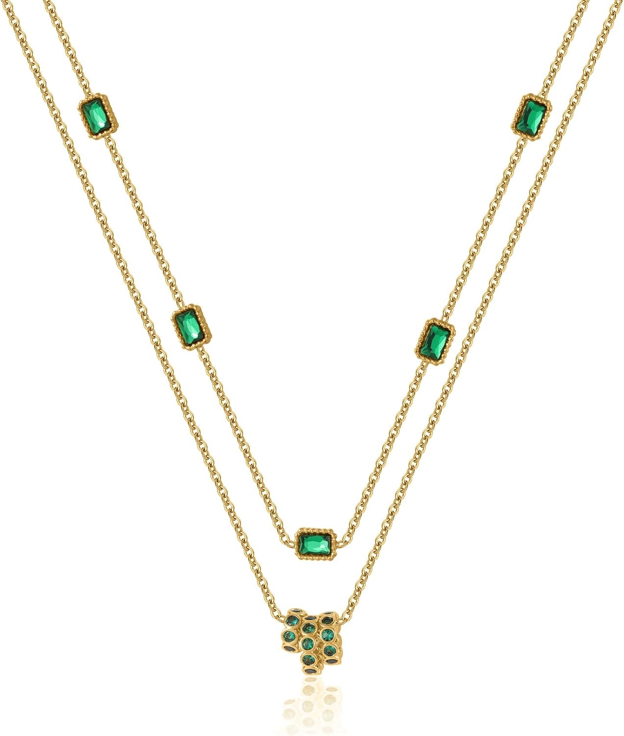 Layered Necklaces for Women Gold Dainty Triple Circle Stacked Choker Necklaces Simple Pendant Layering Jewelry Elegant Chain Necklace Set Gift for Birthday Anniversary Christmas Party Daily Wear