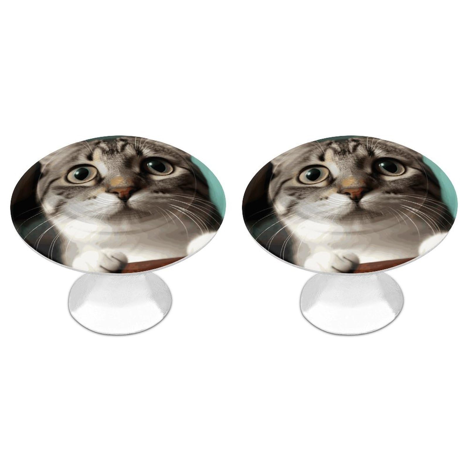 Btcowzrv Style A Curious Cat 2 Pack Cabinet Knobs Drawer Pulls