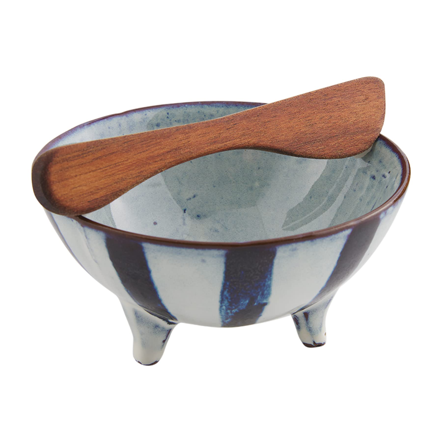 Mud Pie Black Reactive Dip Set, speader 5.5