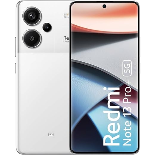 Xiaomi Redmi Note 13 Pro+ Plus 5G + 4G (512GB + 12GB) 6.67" 200MP Triple Camera with Nom Released + (Fast Car Dual Charger Bundle) (Moonlight White (Global ROM))