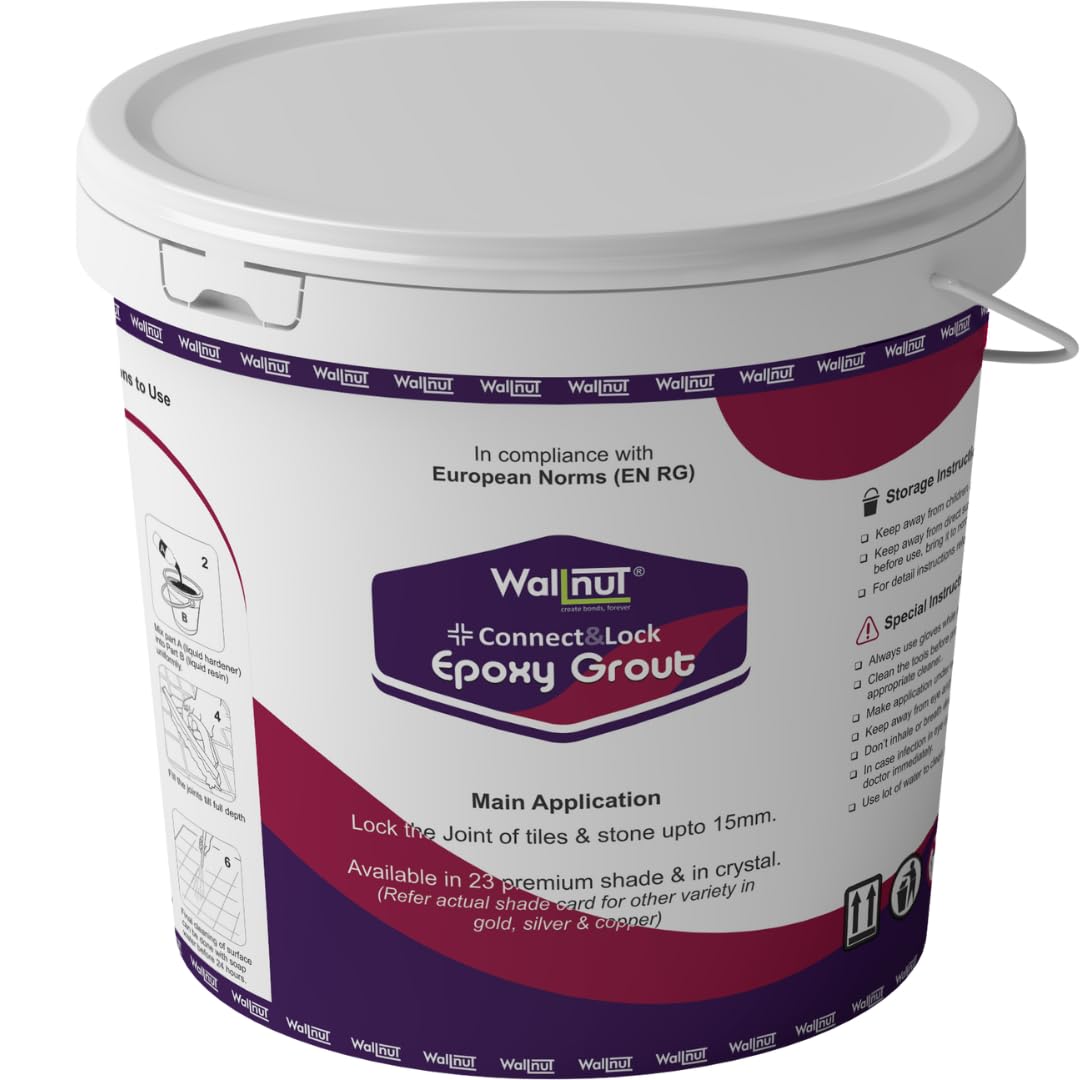 Wallnut C&L Epoxy Grout | 3 Component (4.5 Kg.) | High Gloss | High Performance | Mono bucket | Smooth Finish| (Cement Grey) (B0B6J8PMS1) Amazon Price History, Amazon Price Tracker