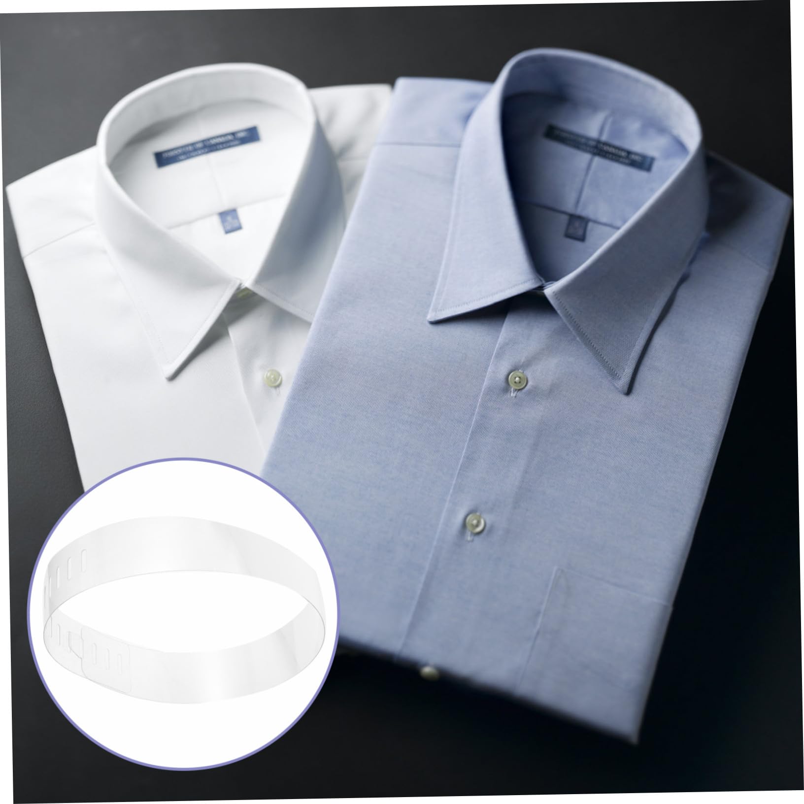 NOLITOY 100piezas Collar De Pvc Transparente De Soportes De Plástico Para Fijación De Cuello De Camisas Moldeador De Cuello Para Hombre