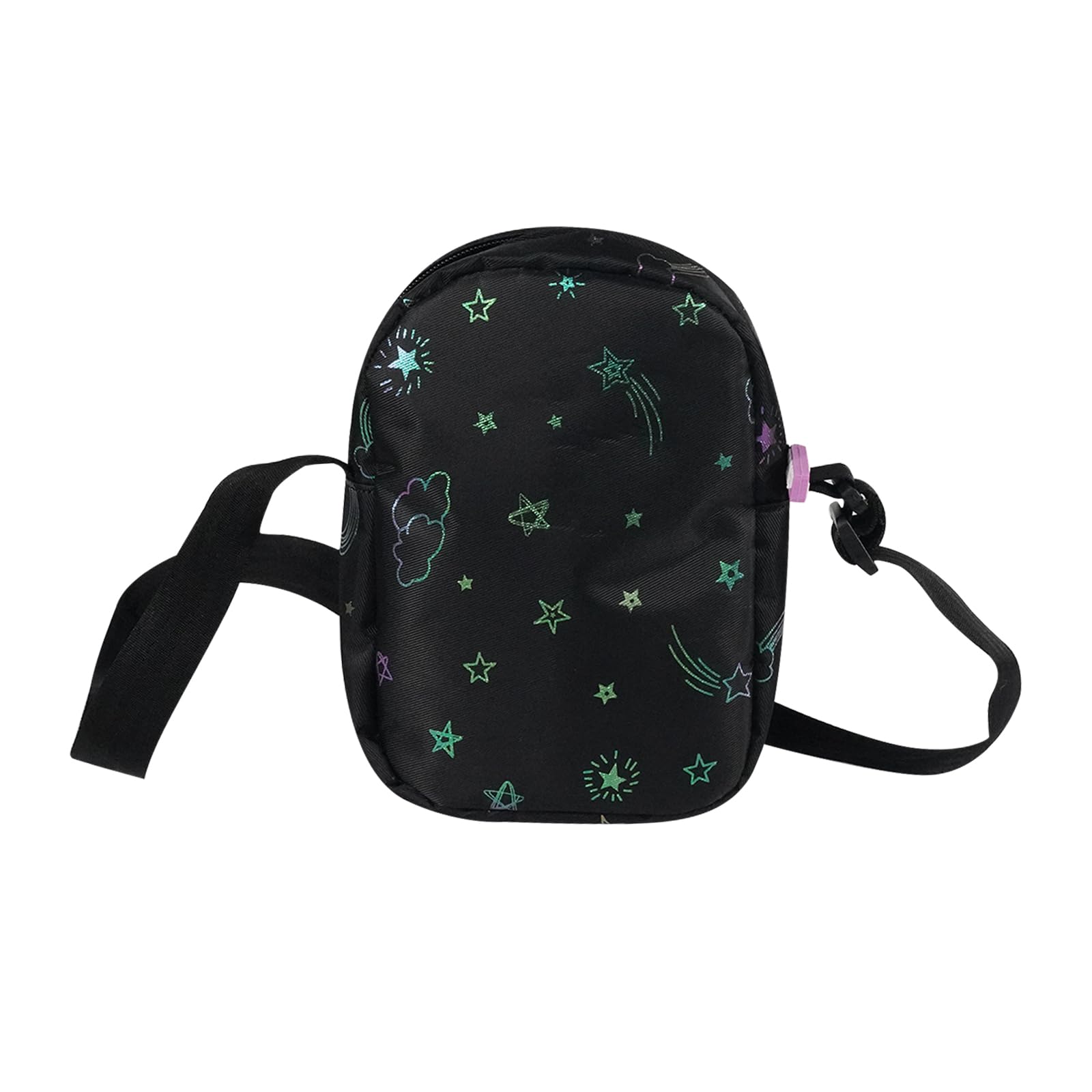 smily kiddos Stary Pop Sling Bag for Kids – Black | Space Theme Crossbody Bag | Lightweight Travel & Casual Bag for Girls & Boys | Adjustable Strap | 17 × 13 × 6 cm-picture-31