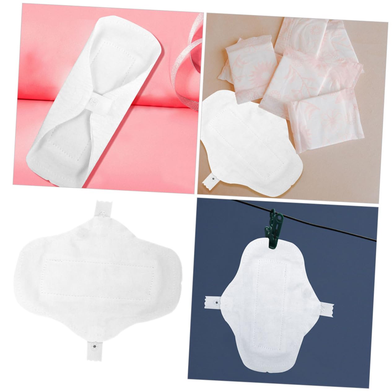 Healvian 30stücke Waschbare Menstruations-baumwollpads Atmungsaktive Wasserdichte Hygieneunterlagen Für Schwangere Wiederverwendbare Slipeinlagen Für Menstruation Lichtkante