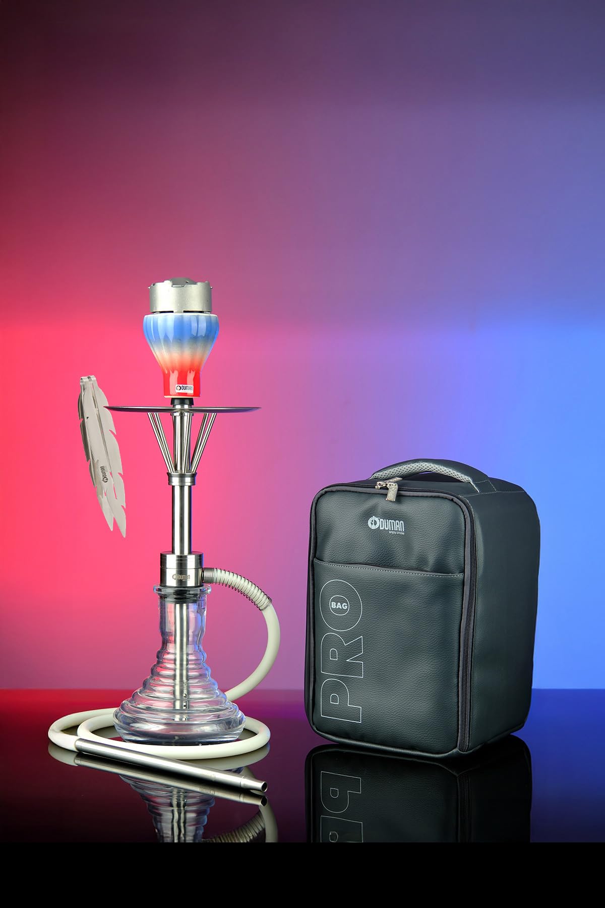 Oduman RS Six Pack Full Set Hookah Russian Style Stainless Steel Shisha Kit with Cappadocia Bowl Ignis Venus