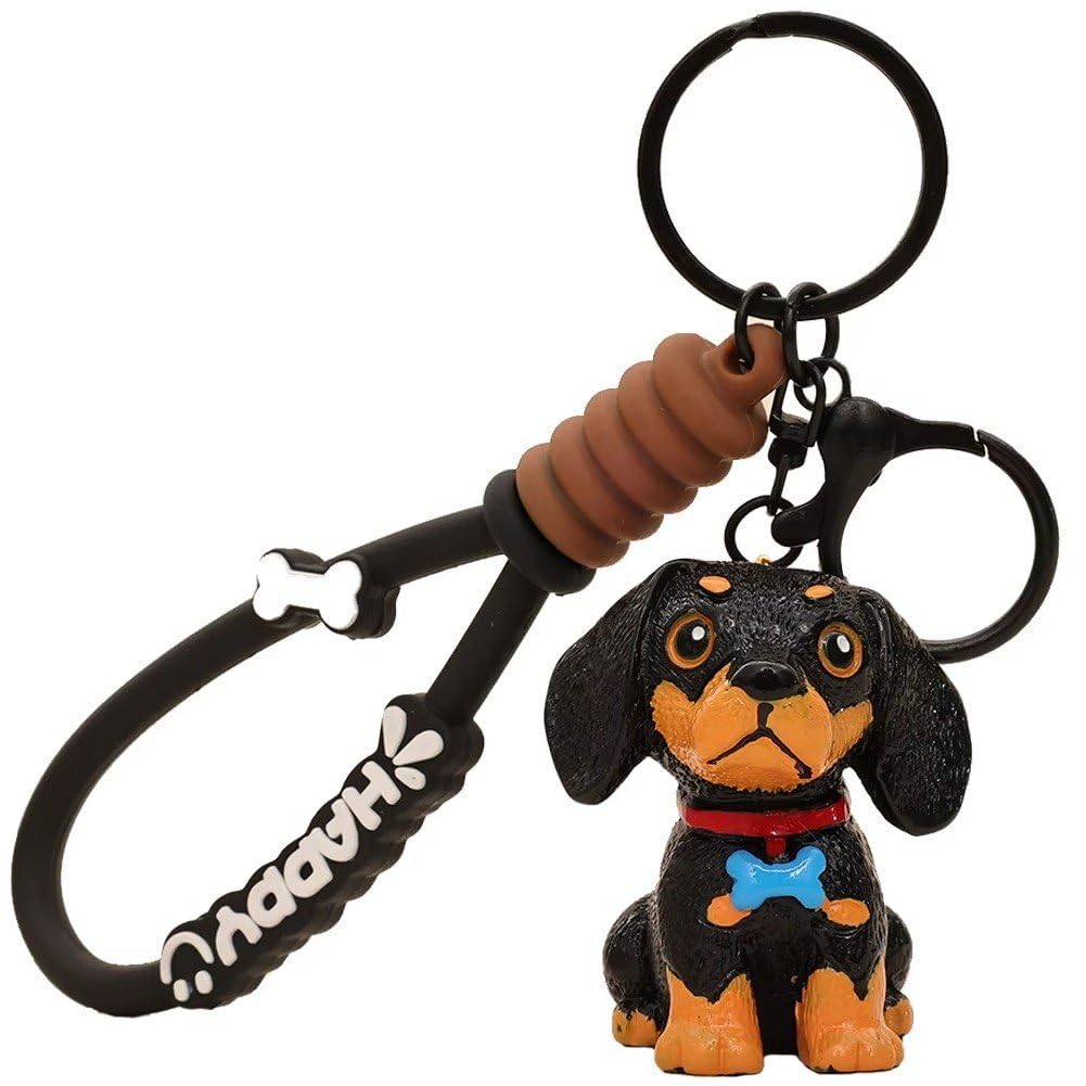 Ymxygz Resin Dachshund Keychain, Dachshund Keychain Bag Charm Dog Lovers Backpack Pendant Cute Puppy Dog Charm Gifts for Women Men