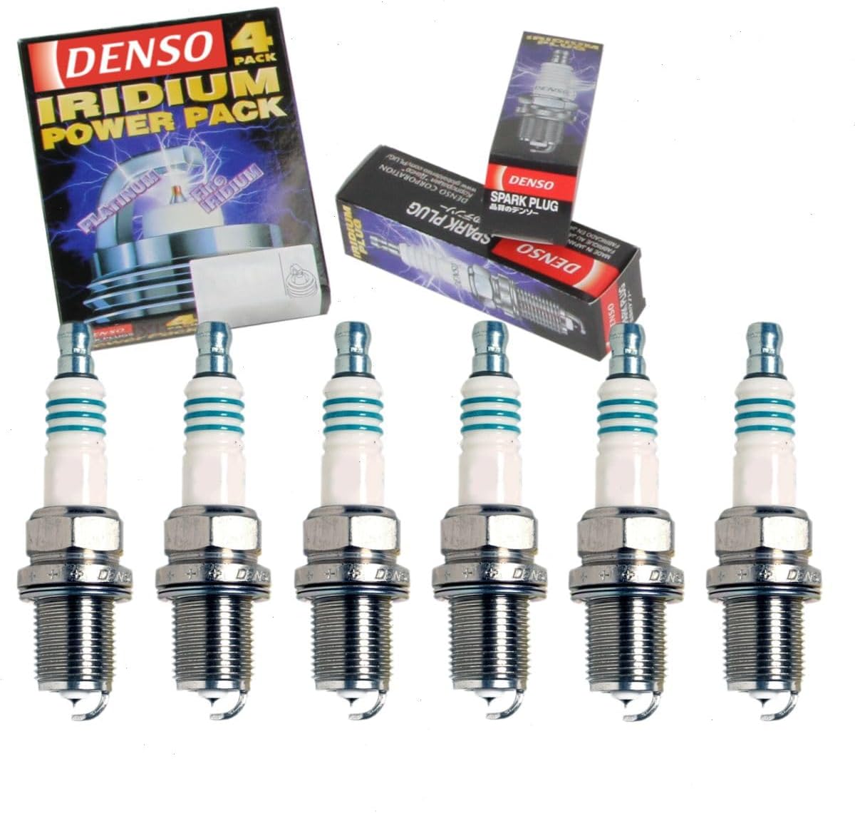 6 pc DENSO Iridium Power Spark Plugs compatible with Toyota Camry 3.0L 3.3L V6 1994-2006