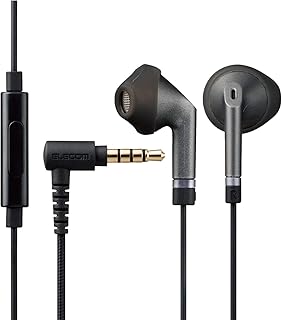 エレコム ステレオイヤホン インナーイヤー型 φ3.5mm マイク付 Fast Music FS10I φ13.6mm 高耐久ケーブル ブラック EHP-FS10IMBK