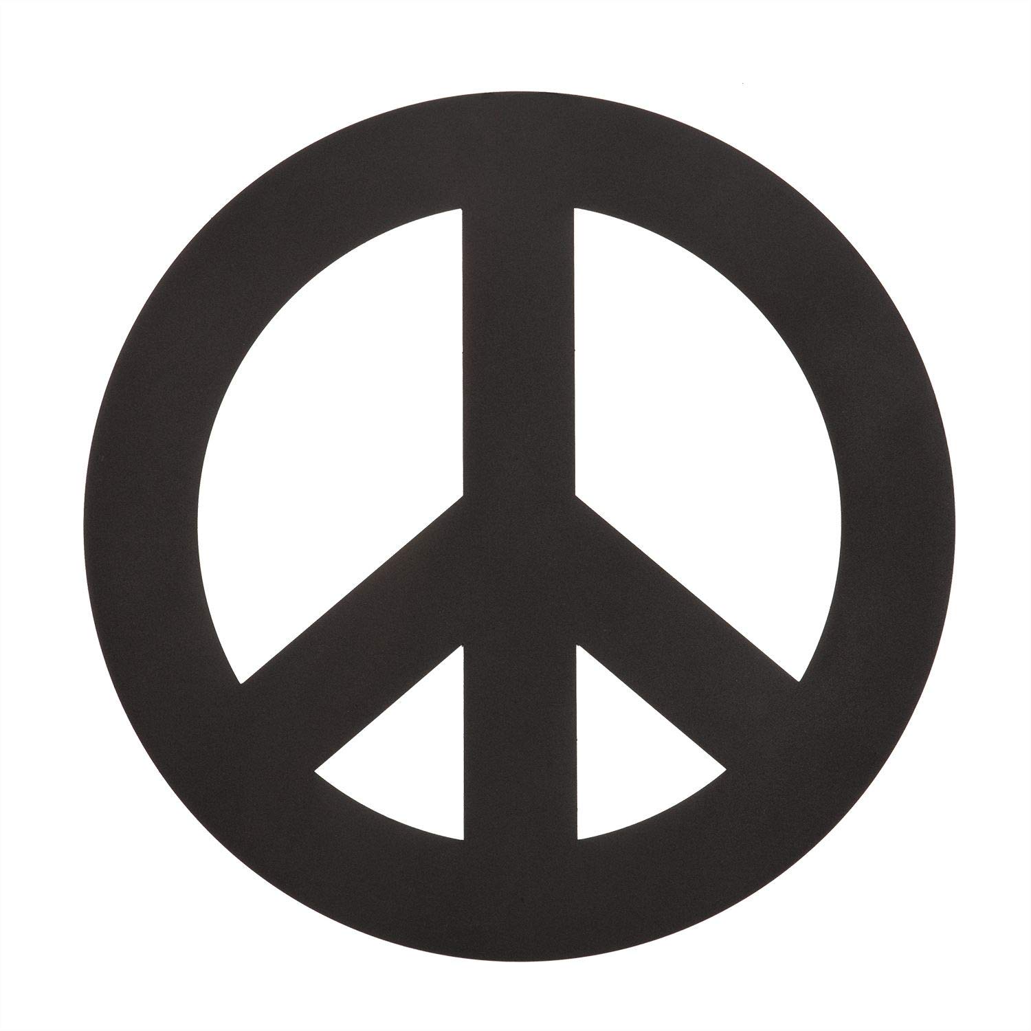 Homemania WALL126 Wall Decoration Peace, Art and Scratches, Black, 50 x 0.2 x 50 cm, Default