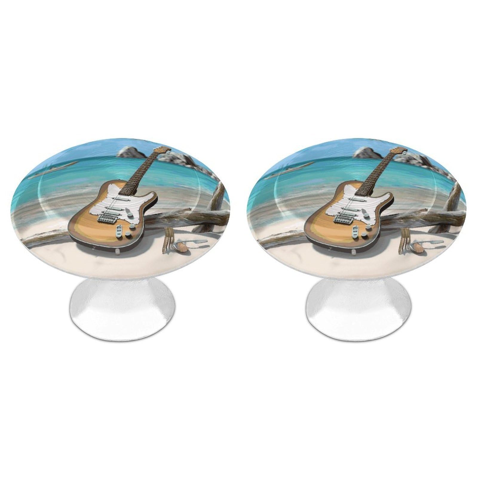 Btcowzrv Style Guitar On The Beach 2 Pack Cabinet Knobs Drawer Pulls
