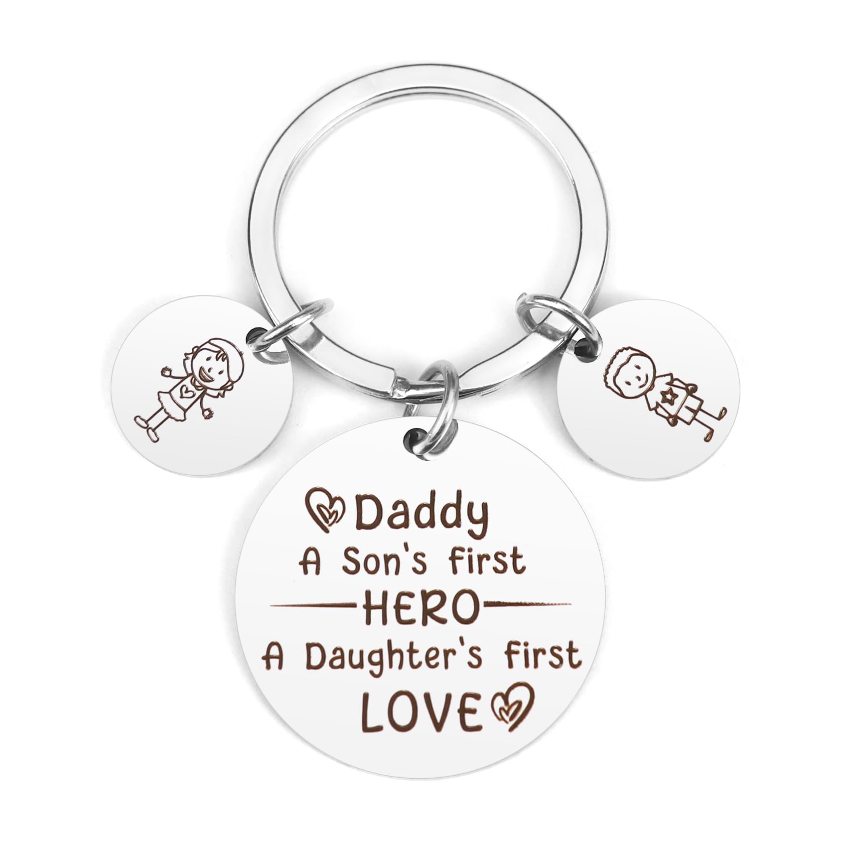 EmDryze Dad Gifts for Daddy Fathers Day Keyring Father's Day Gift for Daddy Birthday Gift for Step Dad from Daughter Son Wife Girlfriend Birthday Father's Day Christmas Gifts Stocking Fillers