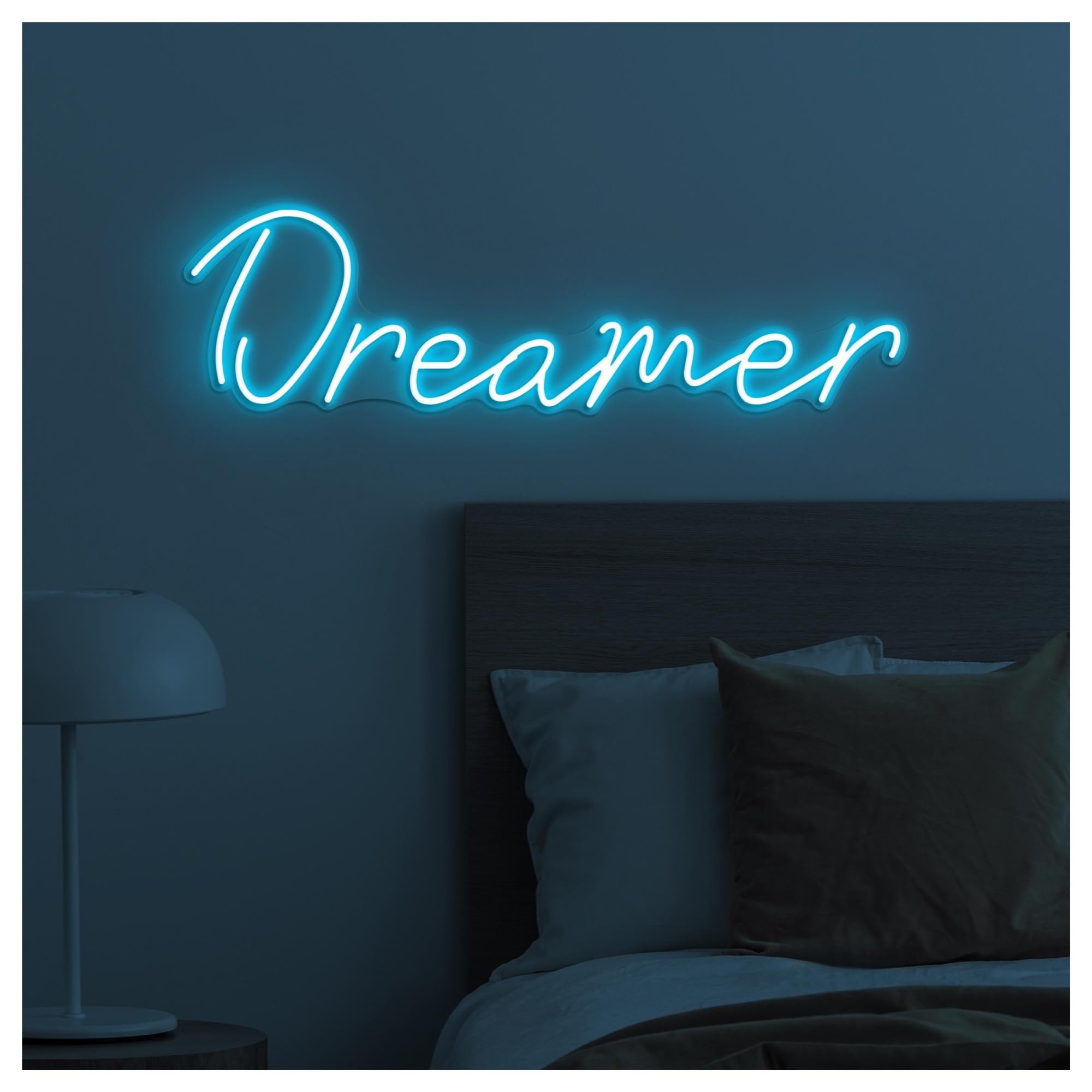 Décor Mural Lumière Enseigne Lumineuse Néon Dreamer Faite Main, Idéale Pour La Décoration Murale De Bureau, Luminosité Réglable, 47cm