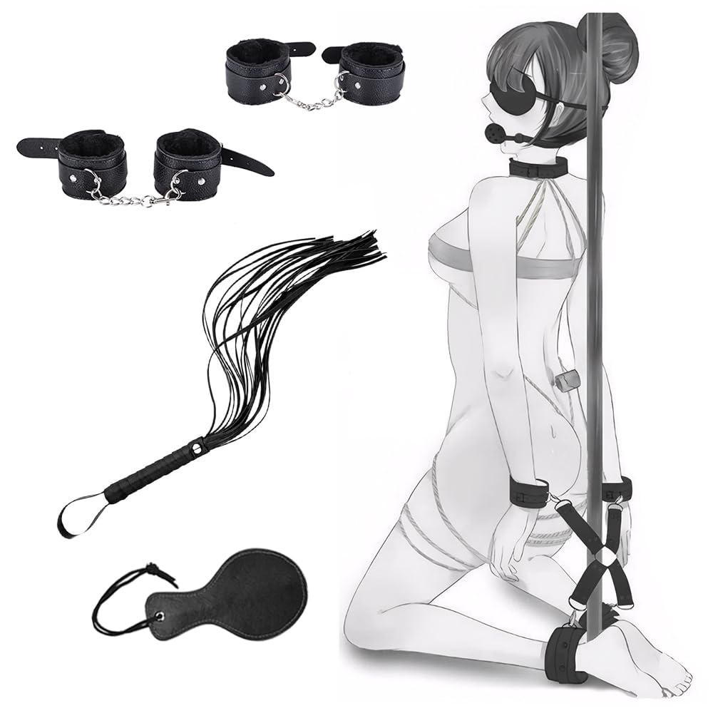 Sex Bondage Ties BDSM Kit Qoosea 18PCS Set de Juguetes Sexuales para Parejas Set Bondage Ajustable Juegos de Adultos para Parejas Set de Sujeción para Accesorios Sexuales
