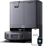 Eufy X10 Pro Omni Robot Vacuum et Mop avec 8,000 Pa Suction, double mops avec 12 mm Détection automatique et de tapis, AI Nettoyeur à vide robot d'obstacle, auto-élimination, autoremplissage (Noir)