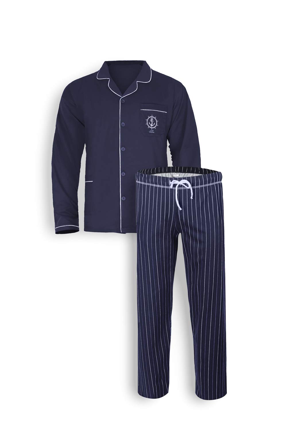 e.VIP - Pigiama da uomo Jim 765 in cotone