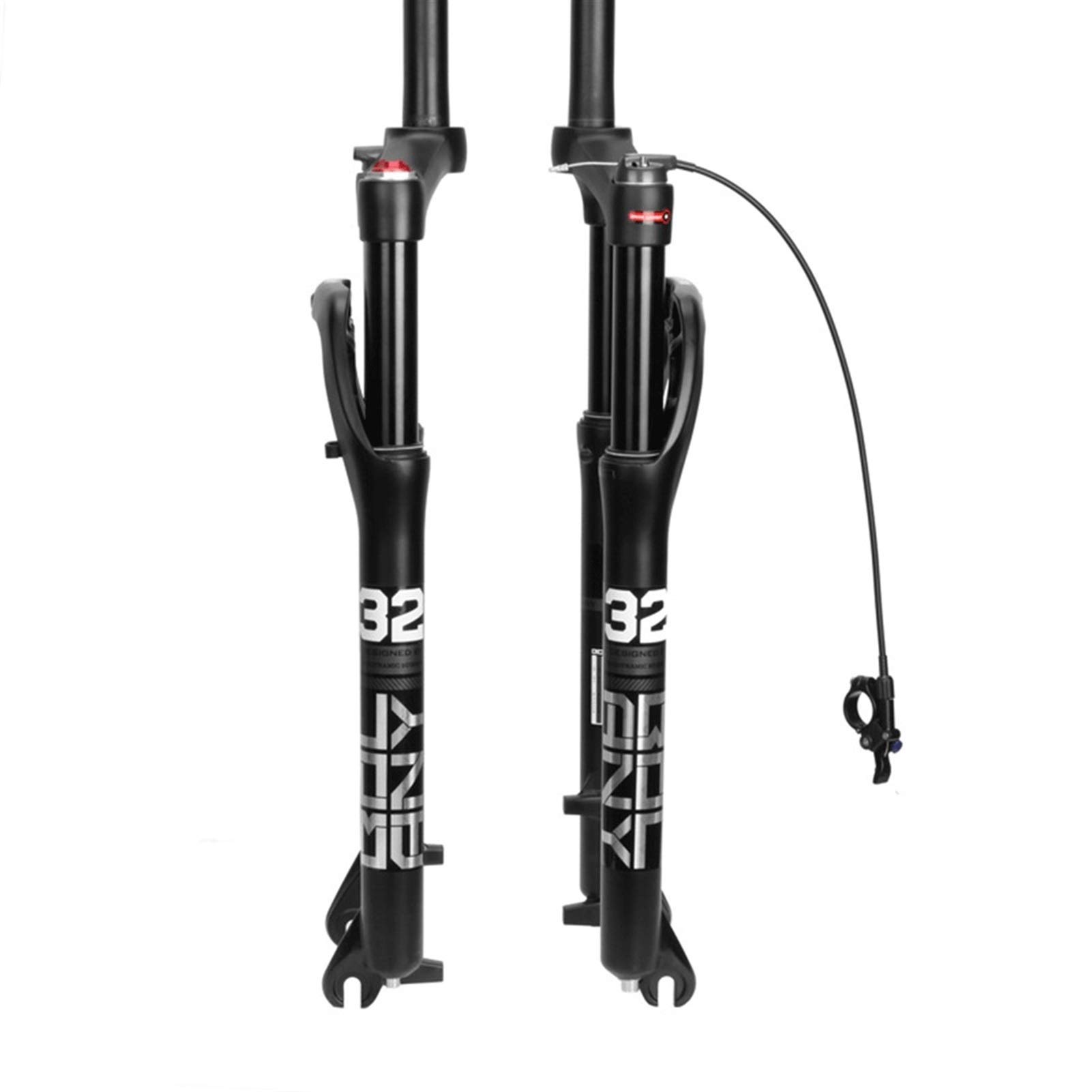 Ciclismo Sospensioni Forcella Bici Elettrica BMX 26 MTB Fat Sospensione Pneumatica 4.0 Pneumatici 1-1/8" Corsa 100mm Mozzo 135mm Freno Disco HL RL QR 9mm Forcella Bicicletta per Neve Spiaggia CX