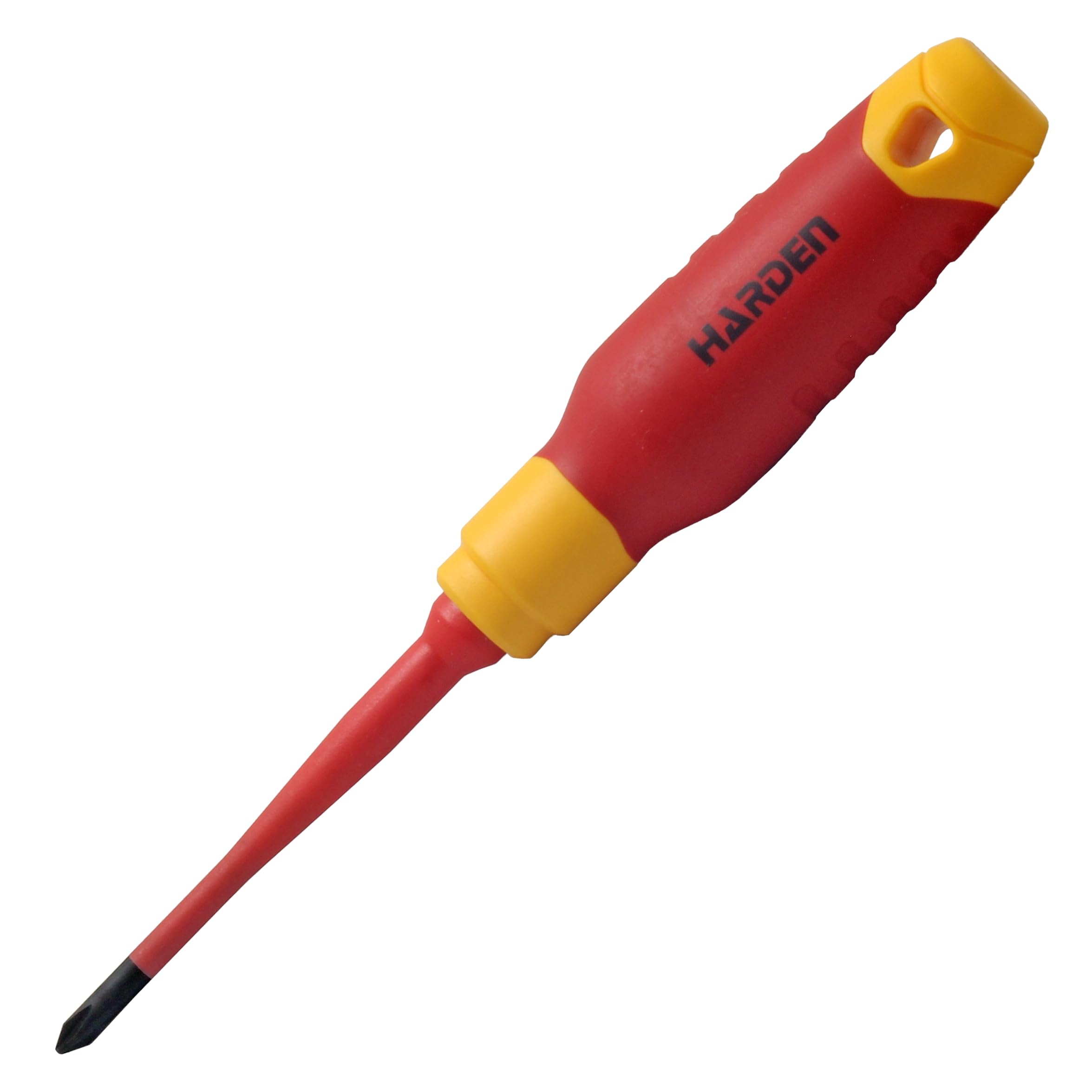 HARDEN Insulated Magnetic Phillips Type Screwdriver PH1 X 80mm - Professional Electrician VDE Can Withstand 1000V - Total Length 180mm - 801005