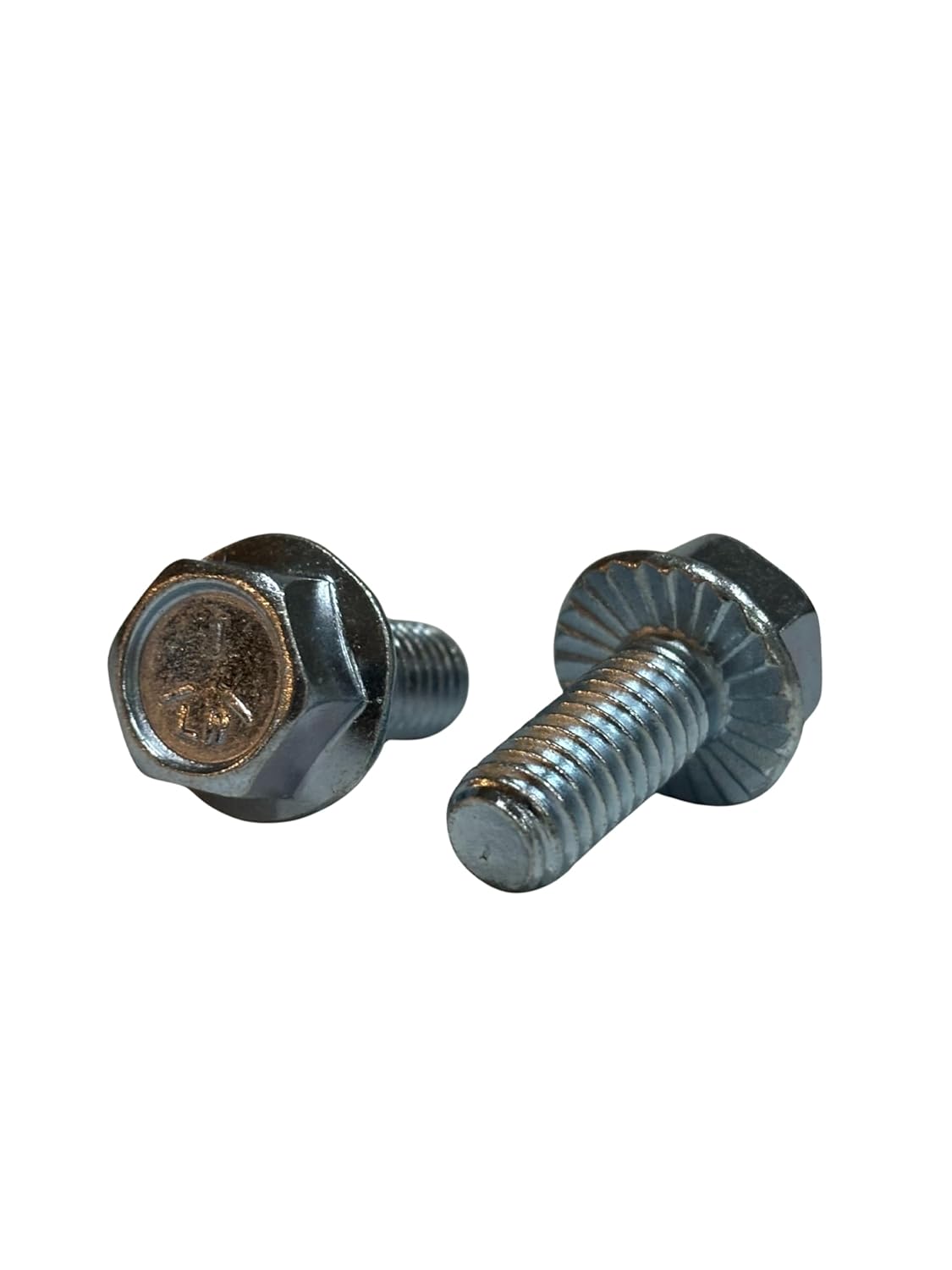 (100 Pieces) 5/16-18x3/4 Grade 5 Serrated Hex Flange Bolts Screws UNC Coarse Full Threads Zinc Clear Trivalent