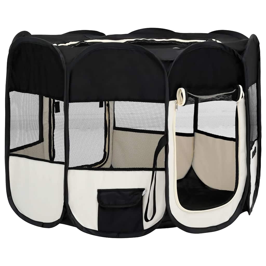 Parque plegable para cachorros, 90 x 90 x 58 cm, caja portátil para perros y cachorros, ideal para entrenamiento y juego, interior y exterior