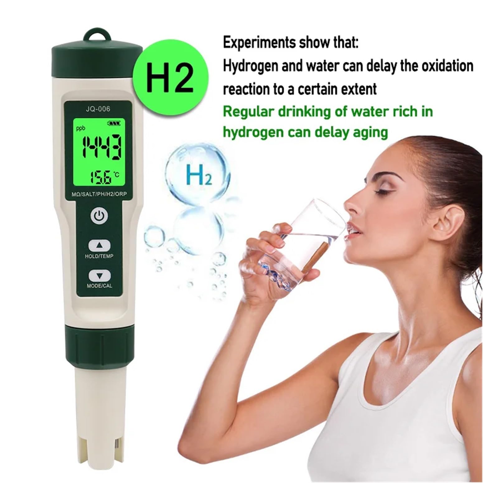 Zestaw do badania wody, Nowy Tester ści wody 10 w 1 PH/TDS/EC/SALT/TEMP/SG/ORP/H2/żyzny/rezystywność długopis testowy do akwarium basen