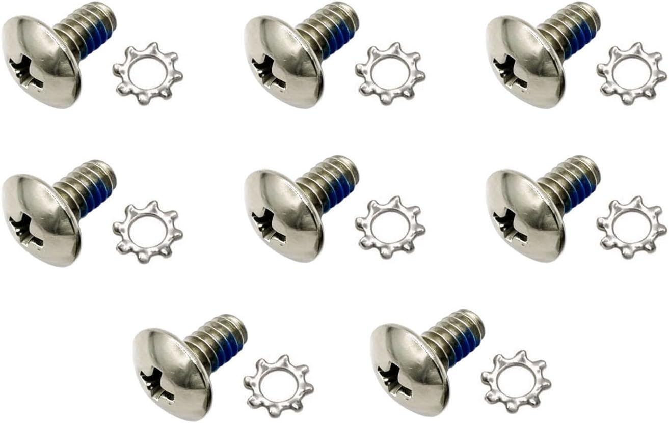 Juego de 8 tornillos y arandelas para pedal de bombo doble