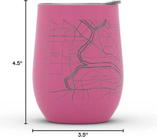 Vista 619 de Well Told Lexington Kentucky Map - Vaso de vino aislado con grabado de mapa de Kentucky, taza de acero inoxidable grabada (12 onzas, verde domingo)