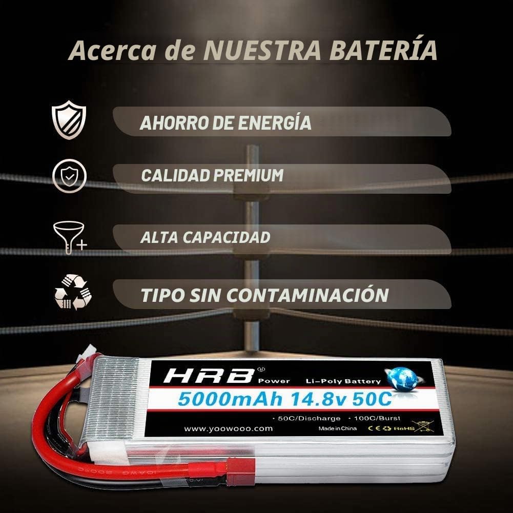 HRB 5000mAh 14.8V 50C 4S Lipo batería Pack for Modelismo RC Car Heli Plane Boat Truck FPV Auto helicóptero avión Toys