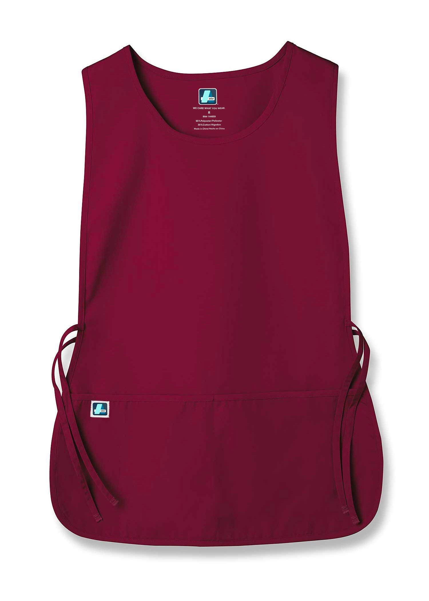 Adar Uniforms Women's Burgundy Adar Universal Cobbler Apron - Unisex Cobbler Apron - 702 - X-Large