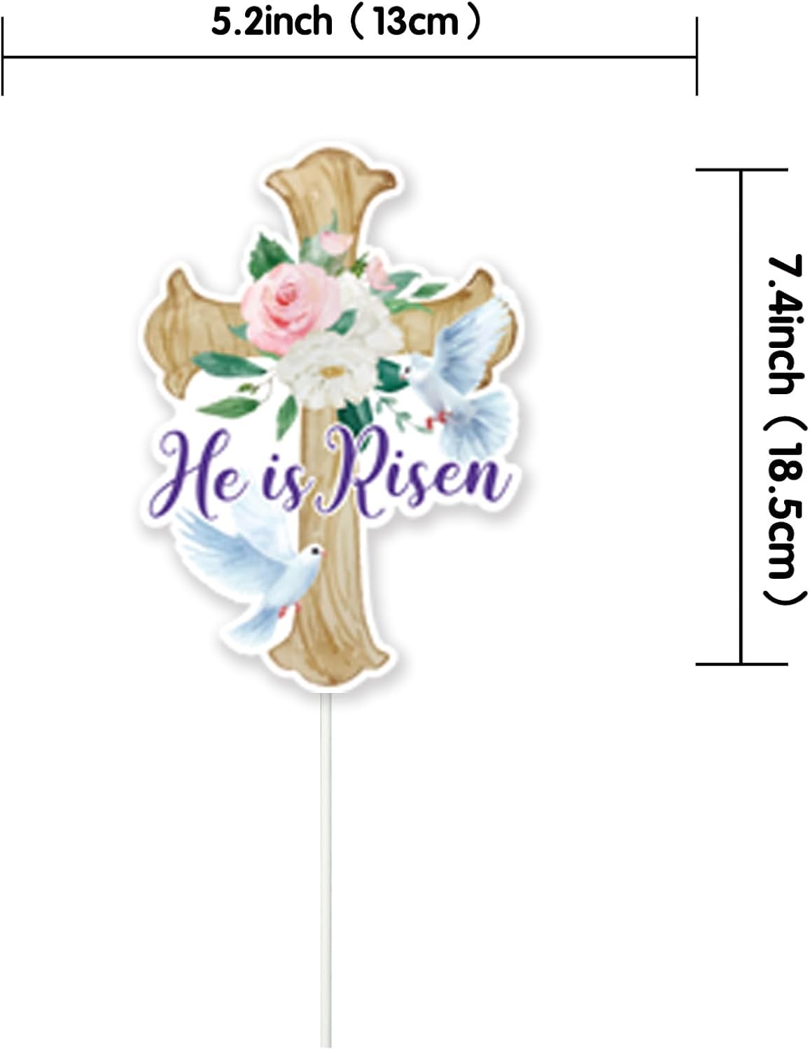 Jesus Happy Easter Party Decorations Bundle- 19pcs Christ Theme Party Supplies include Banner, Backdrop, Cake Topper and 16 Latex Balloons, Christian Religious Party Decor Supplies (Style A)