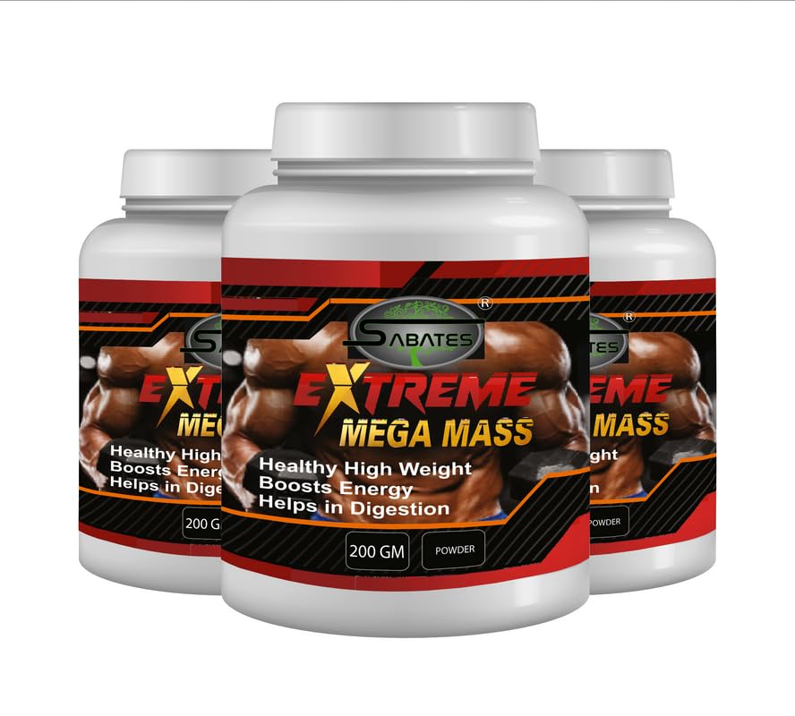 Sabates- Weight Gain Powder For Men & Women Helps To Support Healthy Weight Gainer Improve Strength & Promote Nourishment In Muscle Tissues(Pk3)