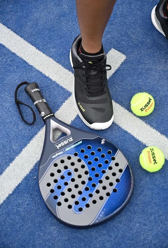 Miniatura 9 de Pala de pádel activada  Pala de pádel redonda ligera y equilibrada para principiantes  Marco de fibra de vidrio y equilibrio medio  La Pala de Padel