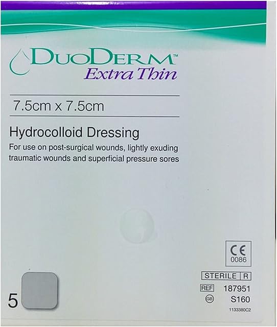 Duo-Derm Extra Thin Dressing 7.5cm X 7.5cm (5)