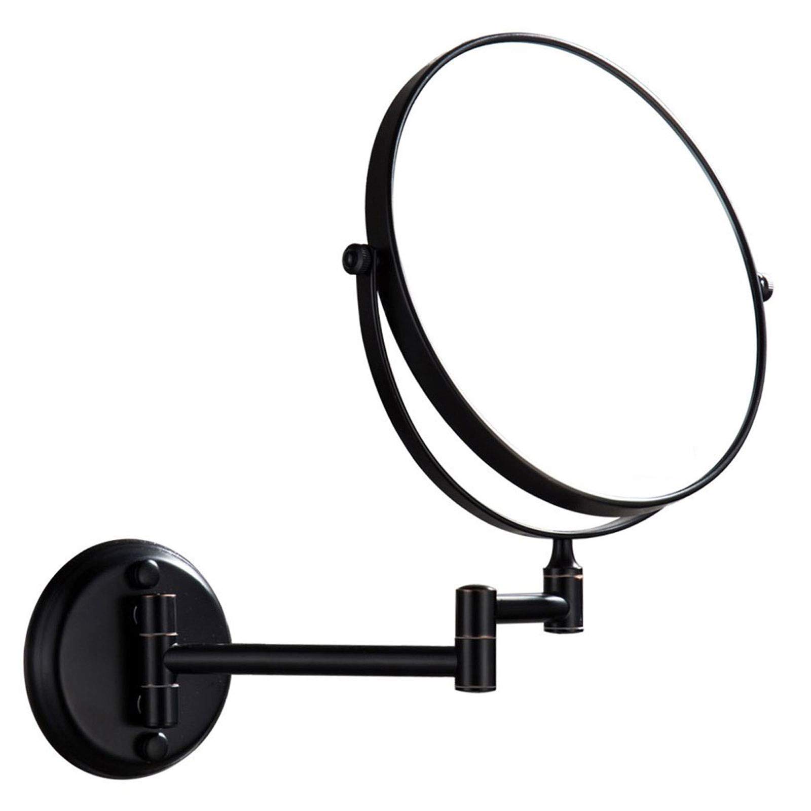 Miroir de rasage pour le maquillage rond et rotatif de 8 pouces double face pour soin visage
