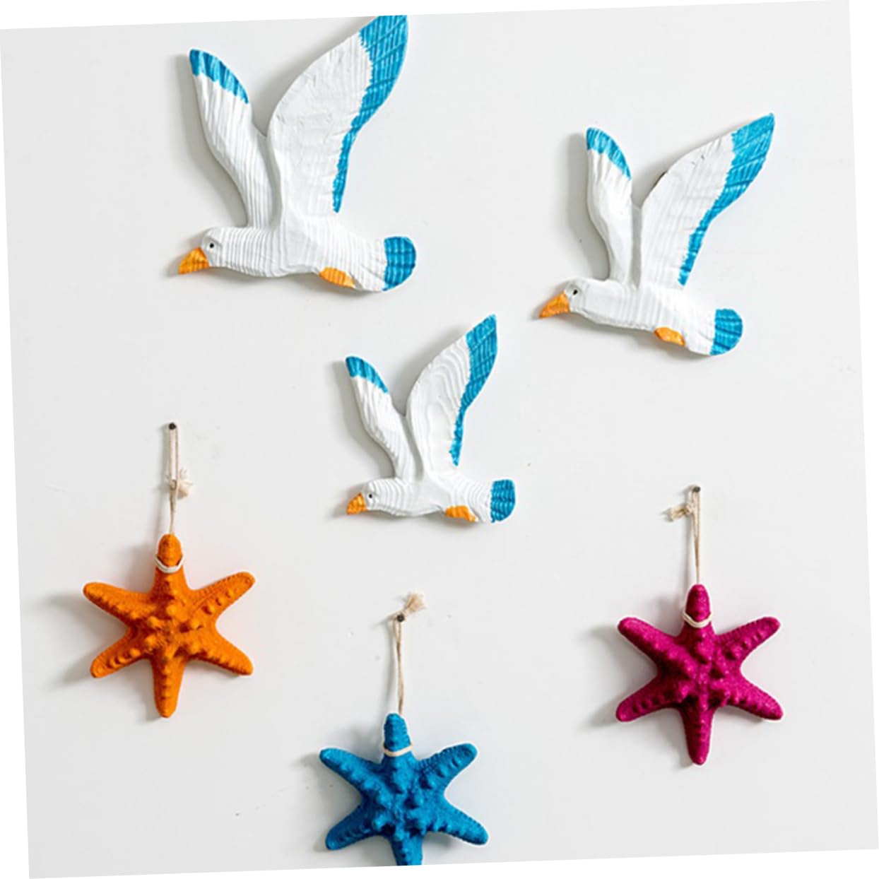 Ciieeo 3pezzi Gocce di Uccelli Appese di Resina Gabbiani da Parete Uccelli Creativi Ciondolo per Casa Gabbiani di Decorazione da Soffitto