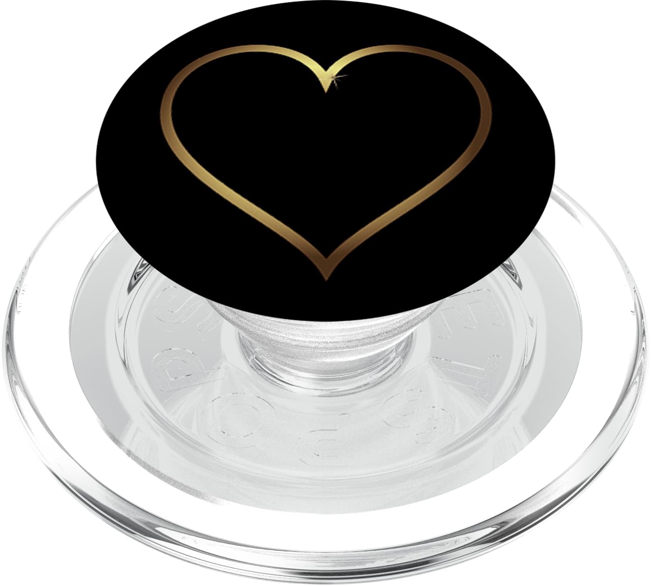 Amazon.com: Gold Heart Shape Love Sign Black PopSocket PopSockets