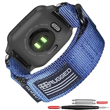 Pulseira de relógio compatível com Garmin Venu/Venu 2/Venu 3/Venu 2 Plus/Venu Sq/Venu Sq 2/Venu Sq Music (não Venu 2S), pulseira esportiva de nylon super resistente com design de laço trançado
