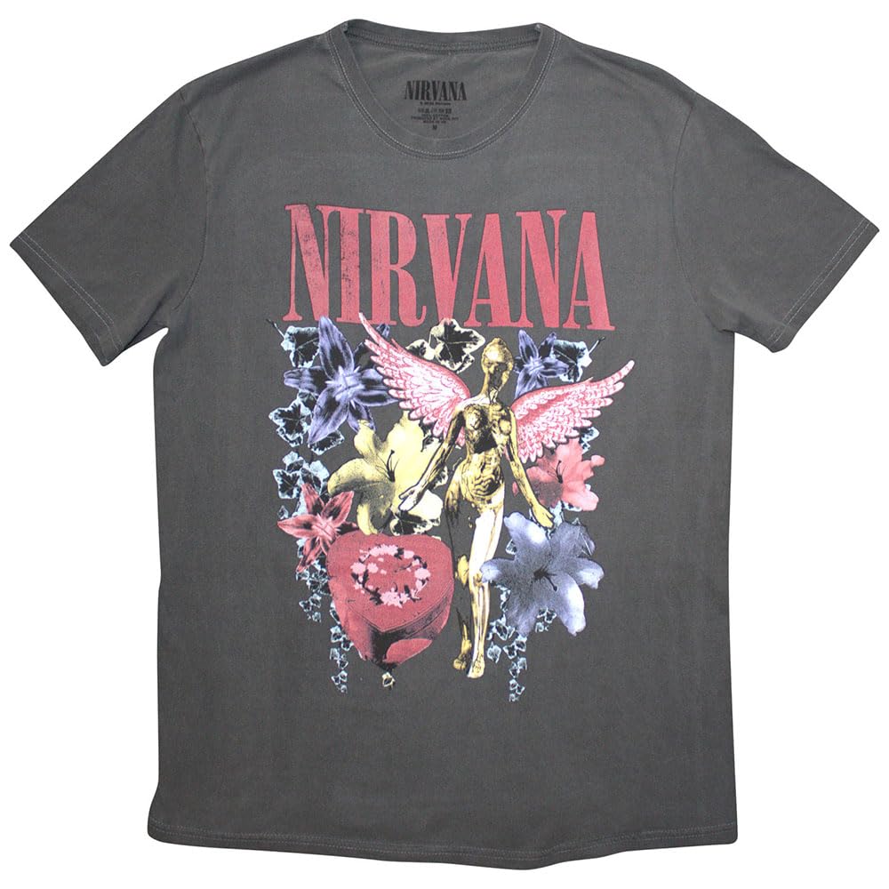 T-shirt Nirvana In Utero de style collage vintage avec un traitement wash de qualité - 4