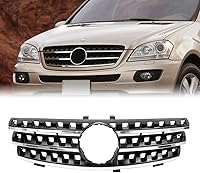 Vista 1 de Rejilla Compatible para Mercedes Benz W164 ML Parrilla ML320 ML350 ML500 ML550 Parachoques Rejilla 2005 2006 2007 2008 (NEGRO)