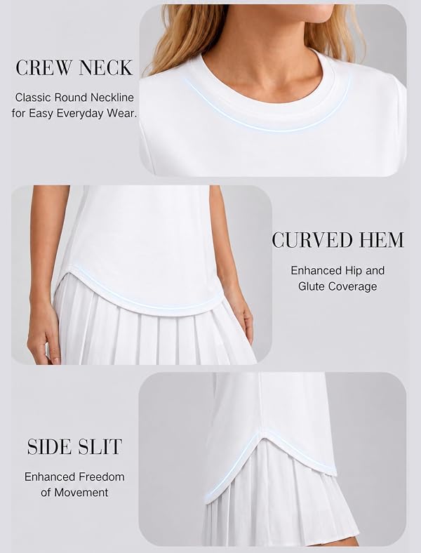 LETSEE Workout Shirts for Women Short Sleeve Side Slit Loose Fit Gym Shirt by LETSEE - Used condition - Image 6