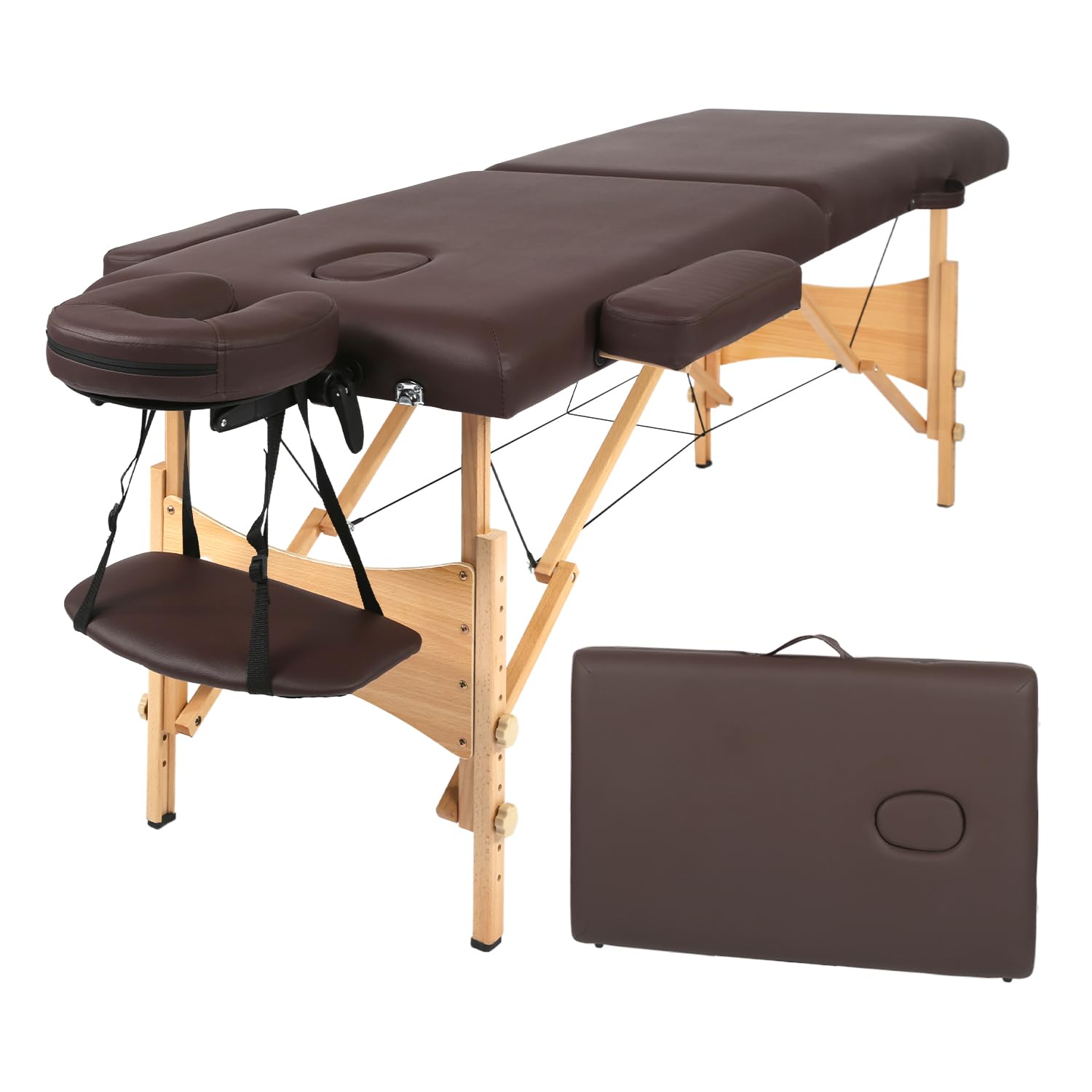 PayLessHereMassage Bed Portable Massage Table 24 inche Wide Lash Bed 2 Folding Heigh Adjustable Spa Table with Non-Woven Bag for Spa Footmassage Facial CareSpa Tattoo